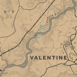 Map of Dinosaur Bone Location